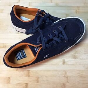 Caterpillar Men's Dark Blue and Orange Sneakers